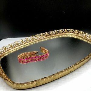 🌺Vintage Gold Ormolu Mirrored Tray